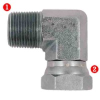 NPTF Male Pipe x NPSM Female Pipe Swivel Elbow