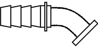 Code 61 Flange, 45� Elbow