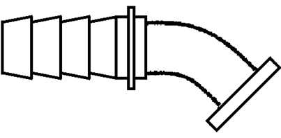 Code 61 Flange, 45� Elbow