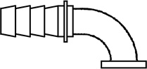 Code 61 Flange, 90� Elbow
