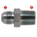 Steel Fittings: JIC 37� Male x NPTF Male Pipe