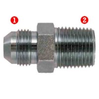 Steel Fittings: JIC 37� Male x NPTF Male Pipe