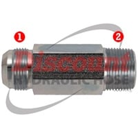 Steel Fittings: JIC 37� Male x NPTF Male Pipe Long