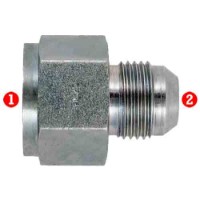 Steel Fittings: JIC 37� Tube Reducer/Enlarger