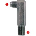 Steel Fittings: JIC 37� Male x NPTF Male Pipe Triple Long 90�