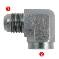 Steel Fittings: JIC 37� Male x NPTF Female Pipe 90�
