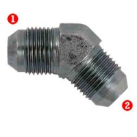 Steel Fittings: JIC 37� Male x JIC 37� Male 45�