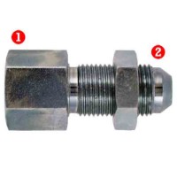 Female Pipe x Male 37� Flare Bulkhead