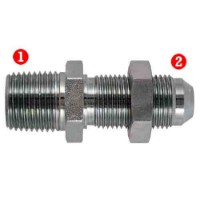 Male Pipe x Male 37� Flare Bulkhead