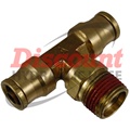 Push-In x NPTF Male Pipe Swivel Branch Tee