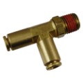 Push-In Air Brake (Nylon Tube) x Male Pipe Swivel Run Tee