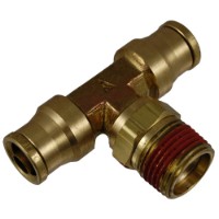 Push-In Air Brake (Nylon Tube) x Male Pipe Swivel Branch Tee