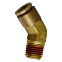 Push-In Air Brake (Nylon Tube) x Male Pipe 45� Elbow