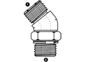 6058 | Face Seal (ORFS) x BSPP Adjustable 45� Elbow