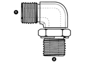 6059 | Face Seal (ORFS) x BSPP Adjustable 90� Elbow