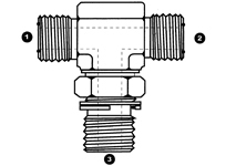 6169 | Face Seal x Metric Male (Adj.) Branch Tee
