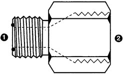 6230 | Face Seal x Komatsu 30� Female Solid (Metric Thread)