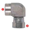 Female Pipe (NPTF) x SAE 37� (JIC) Swivel Nut 90� Elbow