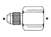 9009 | SAE 37� Flare (JIC) x Female BSPP Solid