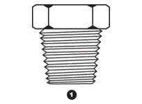 9030T | British Pipe (BSPT) Hex Head Plug