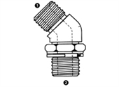 9051 | BSPP x BSPP 45� Elbow