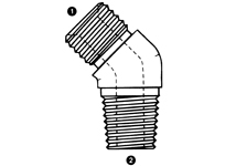 9054 | BSPP x BSPT 45� Elbow