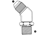 9058 | SAE 37� Flare (JIC) x BSPP Adjustable 45� Elbow