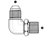 JIC Male x Metric Male Adj. Elbow, 9069