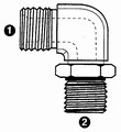 9077 | BSPP x Straight Thread (ORB) Adjustable 90� Elbow