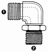 9077 | BSPP x Straight Thread (ORB) Adjustable 90� Elbow