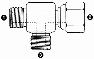 BSPP Male x BSPP Female Swivel Run Tee