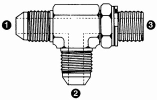 9158 | SAE 37� Flare (JIC) x BSPP Adjustable Run Tee