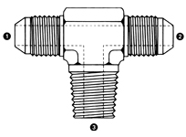 9164 | SAE 37� Flare (JIC) x BSPT Branch Tee