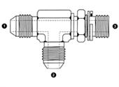 JIC Male x Metric Male Adj. Run Tee, 9168