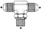 JIC Male x Metric Male Adj. Branch Tee, 9169