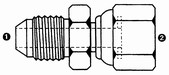 9210 | SAE 37� Flare (JIC) x Female BSPP Flat-Face Swivel (HIAB)