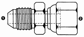 9210 | SAE 37� Flare (JIC) x Female BSPP Flat-Face Swivel (HIAB)
