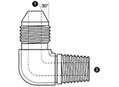 9224 | Japanese 30� Cone Seat (JIS) x BSPT 90� Elbow