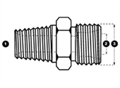 NPTF Male x Metric Dual Purpose, 9607