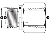 Metric Dual-Purpose (Port or Tube) x Female NPTF