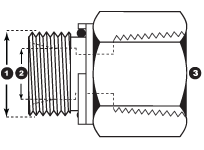 Metric Dual-Purpose (Port or Tube) x Female NPTF