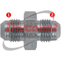 Steel Fittings: JIC 37� Tube Union w/ Large Hex