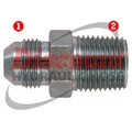 Steel Fittings: JIC 37� Male x NPTF Male Pipe