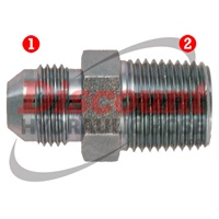 Steel Fittings: JIC 37� Male x NPTF Male Pipe