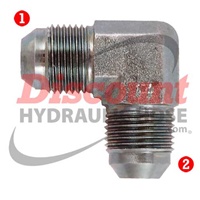 Steel Fittings: JIC 37� Tube Union 90�