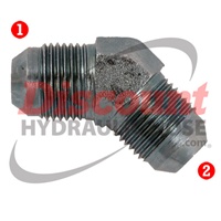 Steel Fittings: JIC 37� Male x JIC 37� Male 45�