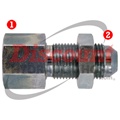 Female Pipe x Male 37� Flare Bulkhead
