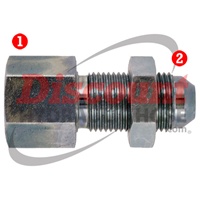 Female Pipe x Male 37� Flare Bulkhead