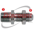 Male Pipe x Male 37� Flare Bulkhead