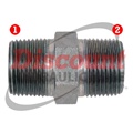 NPTF Hex Pipe Nipple (Stainless)